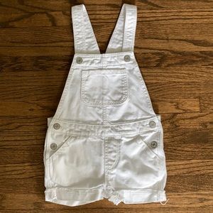 Baby GAP White Short Overalls
